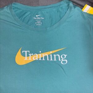 Nike Dri-FIT T-Shirt Teal Training Logo Tee Men's 4XL